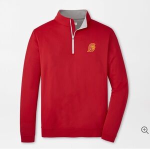 Peter Millar USC Trojan Game Day Perth Performance Quarter-Zip Pullover size L